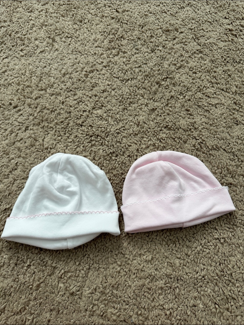 Kissy Kissy Baby Hats Set - Pink and White